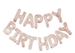 Балон Фолио Happy Birthday - прозрачни букви с конфети