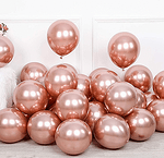 Балони хром металик  в розово 30 см  - 5 броя-Copy