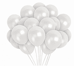 Балони Перла  Металик  20 броя бели - 13 см