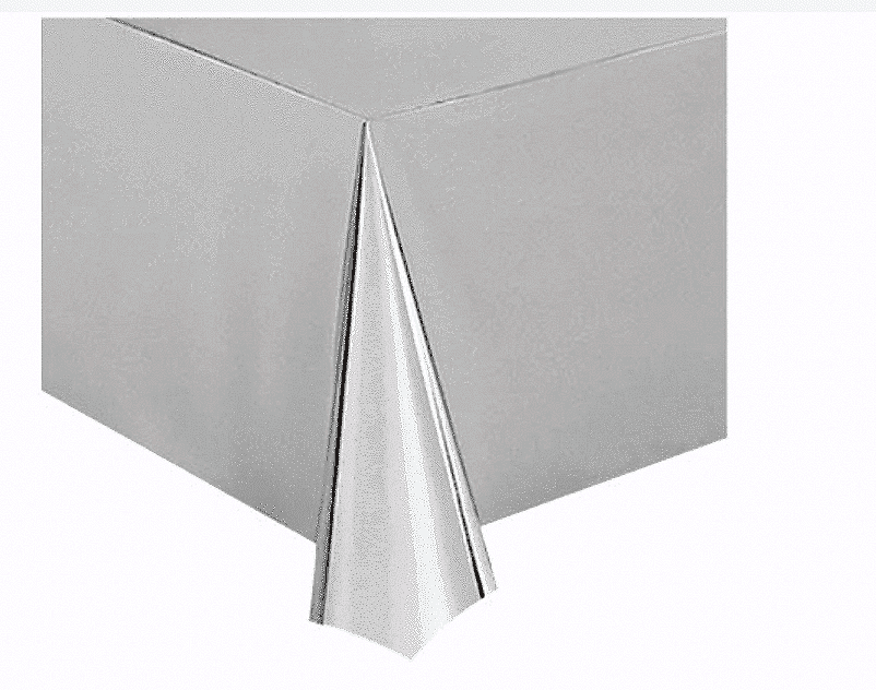 Парти покривка  сребро металик - 110 х 180 см
