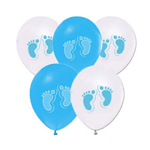 Сини металик балони с крачета 30 см -  5 бр