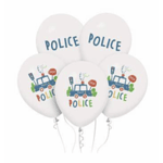 Балони  Латекс Полиция (POLICE) - 5 броя - 30 см