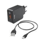 Зарядно за кола HAMA micro USB, 1 A, Черен (HAMA-173671)