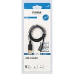 Кабел HAMA USB-C мъжко - USB 2.0 A мъжко, 480Mbit/s,0.75 м, Черен (HAMA-200631)-Copy