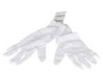 Бели ръкавици от трико - 10"