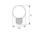 LED крушка - E27, 1 W, различна светлина