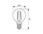 LED филамент крушка - E14, 4 W, различна светлина