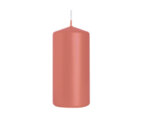 Неароматизирана свещ Pillar - ø5 x 10 cm, червен металик