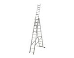 Професионална алуминиева стълба - 3 х 11 стъпала, 7.25 m, 150 kg