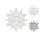 Коледна декорация за окачване - снежинка, 2 вида/ 50 cm