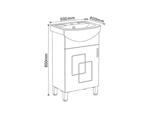 PVC шкаф с мивка "Ария" 5091UKR - 50 х 85 х 40 cm