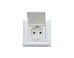 Контакт "шуко" с капак - 2P+E, 16 A, 250 V, различни цветове