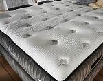 Тапицирано легло Fluffy, с луксозен матрак - сиво, 160 x 200 cm
