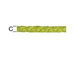 Полипропиленово плетено въже - жълто, 4 mm