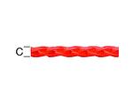Полипропиленово плетено въже - червено, 4 mm