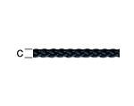 Полипропиленово плетено въже - черно, 4 mm, 8 жично, UV защита