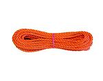 Полипропиленово оранжево въже - спирала, 20 m, 3 жично
