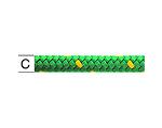Полипропиленово въже, спирала - зелено, 8 mm, 16 жично
