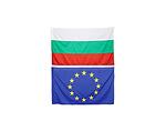Комплект знамена - България и Европейски съюз, 90 х 150 cm
