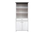 Етажерка Porto REG2D1S - 88.5 x 199.5 x 40 cm, бяло/сиво