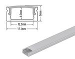 Алуминиев профил за LED лента - плитък, 2 m