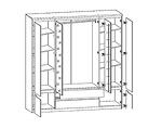 Четирикрилен гардероб July SZF2D2L2S - венге/дъб конкордия