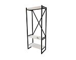 Антре Metal Coat Stand, Shoe Rack - бял