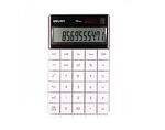Настолен калкулатор  E1589 - 165.3 x 103.2 x 14.7 mm, бял