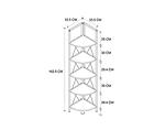 Ъглова метална етажерка
