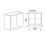 Горен кухненски шкаф за аспиратор - 60 х 30 х 68 cm, капучино мат