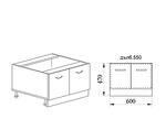 Долен кухненски шкаф за печка "Раховец" - 60 х 55 х 47 cm, капучино мат