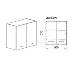 Горен кухненски шкаф за аспиратор - 60 х 30 х 68 cm, дъб натурал