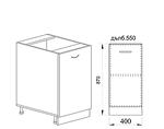 Долен кухненски шкаф с една врата / ляв - 40 х 55 х 87 cm, бяло фладер