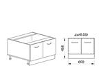 Долен кухненски шкаф за печка "Раховец" - 60 х 55 х 47 cm, сонома арвен