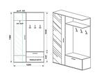 Портманто City 4006 - сонома арвен / бял гланц