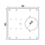 Подсилваща планка за ремонт на мебелни панти - 90 х 90 х 0.65mm