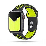 Силиконова каишка за Apple Watch 4 • 5 • 6 • SE 42/44 mm Tech-Protect Softband Black • Lime