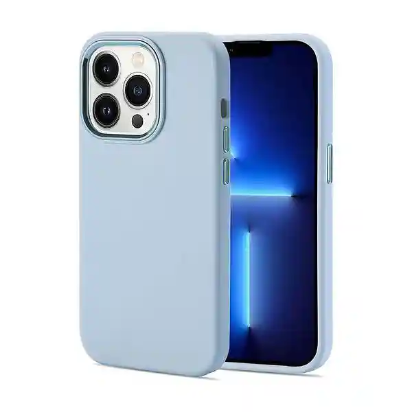Луксозен силиконов кейс • калъф • гръб за iPhone 14 Pro Tech-Protect Liquid Case Sky Blue