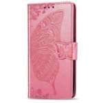 Луксозен калъф тефтер Пеперуда за Samsung Galaxy A70 розов
