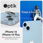 Комплект 2 бр. стъклени протектори за камера на iPhone 14 • 14 Plus Spigen Optic TR Camera Clear