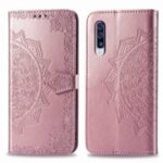 Луксозен калъф тефтер Пеперуда за Samsung Galaxy A30s розов