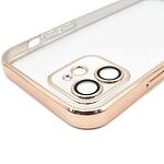 Луксозен силиконов калъф • кейс • гръб с вградени протектори за камерата за iPhone 12 • Gold