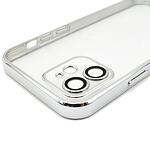 Луксозен силиконов калъф • кейс • гръб с вградени протектори за камерата за iPhone 12 • Silver