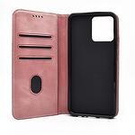 Кожен калъф тефтер Magnet Book за Nokia C21 Plus • Розов