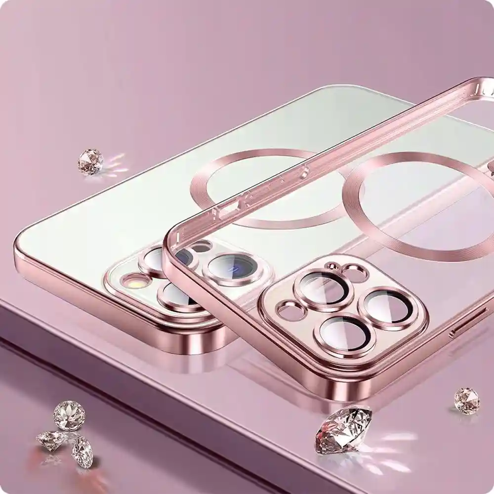 Магнитен калъф • гръб с протектори за камерата на iPhone 15 Pro Max MagShine MagSafe Case • Black