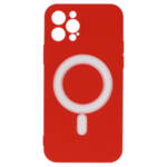 Луксозен Кейс • Калъф Mag Silicone Case за iPhone 12 Pro Max, червен