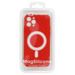 Луксозен Кейс • Калъф Mag Silicone Case за iPhone 12 Pro Max, червен