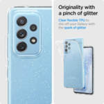 Противоударен Kейс • Калъф за Samsung A72 Spigen Liquid Crystal® Glitter