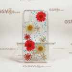 Луксозен силиконов кейс / гръб/ калъф Vennus Real Flowers за iPhone XS