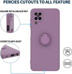 Луксозен кейс • гръб • калъф Silicone Ring Case за Samsung A22 4G Виолетов